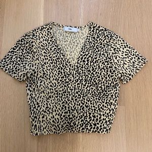 Adika Leopard Wrap Top